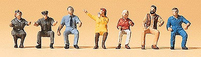 Preiser 79152 N Bus Drivers & Passengers Figures (Set of 7)