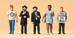 Preiser 79164 N Standing American City People Figures (Set of 5)