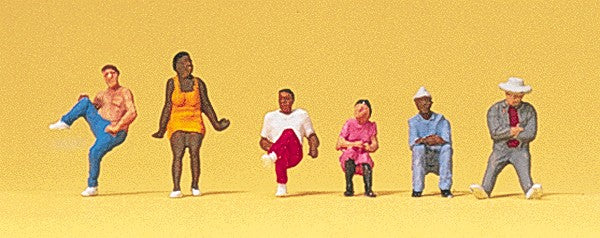 Preiser 79174 N Seated People Figures (Set of 6)