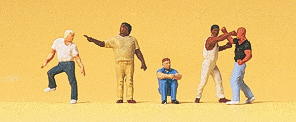 Preiser 79175 N Street Scene/Fight Figures (Set of 5)