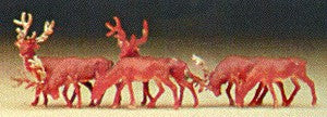 Preiser 79179 N Scale Stags Deers Figures (Set of 6)