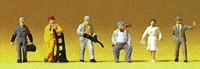 Preiser 79201 N US Railroad Workers and Travelers Figures (Set of 6)
