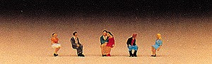 Preiser 88521 Z Traveling Seated Passenger Figures (Set of 6)