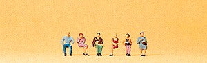 Preiser 88525 Z Seated Passengers Figures (Set of 6)