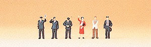 Preiser 88529 Z DB Train Personnel & Travelers Figures (Set of 6)