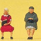 Preiser 88553 Z Seated Elderly Passengers Figures (Set of 6)