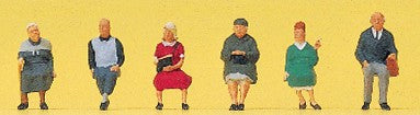 Preiser 88553 Z Seated Elderly Passengers Figures (Set of 6)