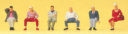 Preiser 88554 Z Seated Passengers #2 Figures (Set of 6)