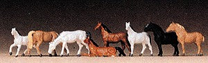 Preiser 88578 Z Animals - Horses Figures (Set of 8)