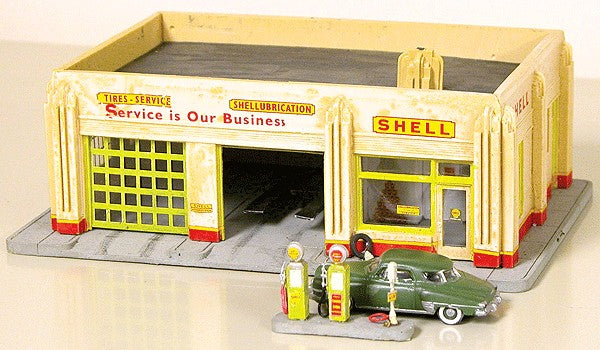 Scale Structures 1531 HO 1940's Gas Station Kit