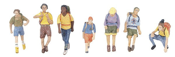 Scenic Express EX1708 O Complete Hiking Group Figures (Set of 7)