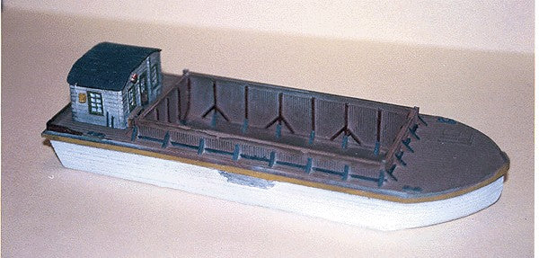 Sea Port Model Works H1131N Barge with Pointed Bow