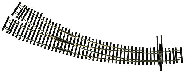 Shinohara Track 127 HO Code 100 Nickel Silver #6 RH Curved Turnout Switch Track