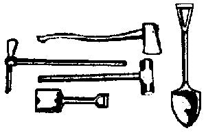 Selley Finishing Touches 140 HO Shovels & Axes (Set of 5)