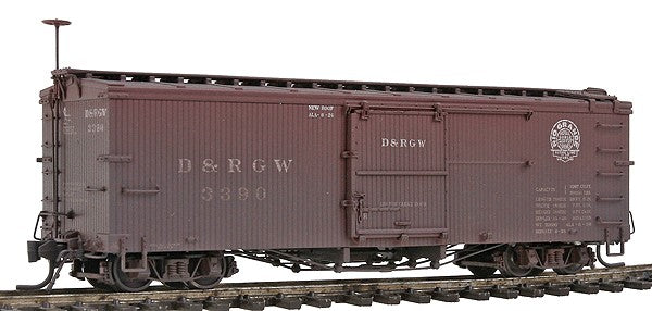 Blackstone Models 340113W HOn3 DRGW 3000 Series 30' Weathered Boxcar #3390