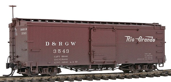 Blackstone Models 340115W HOn3 DRGW 3000 Series 30' Weathered Boxcar #3543