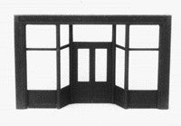 Smalltown USA 699-0001 HO 20' Front Store Wall with Recessed Entry