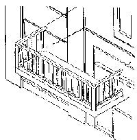 Smalltown USA 699-0006 HO Balcony Kit