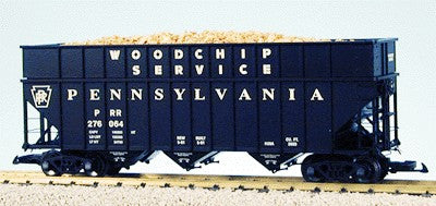 USA Trains 14082 G Pennsylvania Woodchip Car with "Real" Woodchip Load