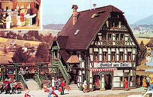 Vollmer 3736 HO Scale Adler Inn with Butcher Shop Building Kit