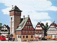 Vollmer 3752 HO Fire Station w/ Tower Kit