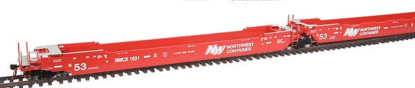 InterMountain 47363 HO Northwest Container Maxi IV Stack Car- 3 Car Set