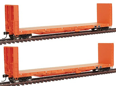 Walthers 932-240060 HO TPFX Gold Line Canadian 50' Bulkhead Flatcar (Set of 2)