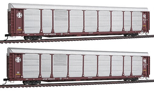 Walthers 932-240106 HO ATSF Bi-Level Auto Carrier Limited-Run (Set of 2)