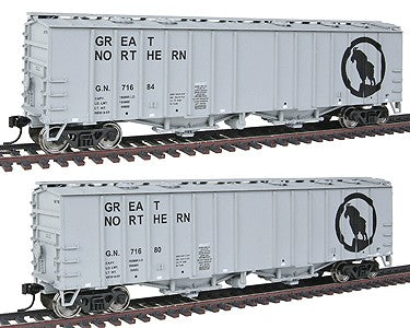 Walthers 932-240552 HO GN Gold Line 50' Airslide Covered Hopper (Set of 2)
