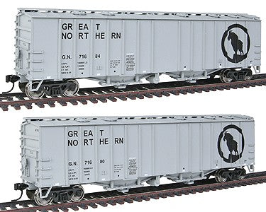 Walthers 932-240552 HO GN Gold Line 50' Airslide Covered Hopper (Set of 2)