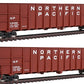 Walthers 932-24066 HO Northern Pacific Gold Line Wood Chip Gondola (Set of 2)