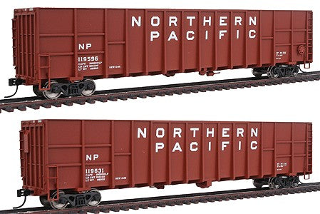 Walthers 932-24066 HO Northern Pacific Gold Line Wood Chip Gondola (Set of 2)