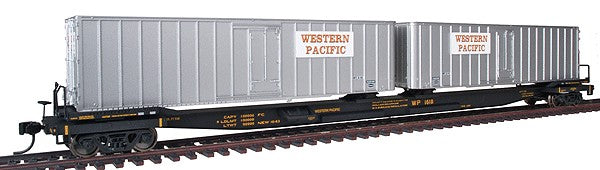 Walthers 932-3929 HO Western Pacific Flexi-Van Flat Car w/ Trailers #1618