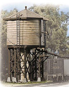Walthers 933-2819 HO Wood Water Tank Cream Built-Ups