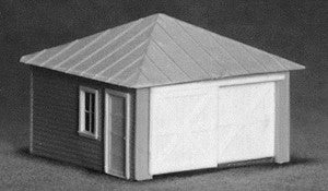 AM Models 114 HO Scale Two Car Garage w/Windows Building Kit