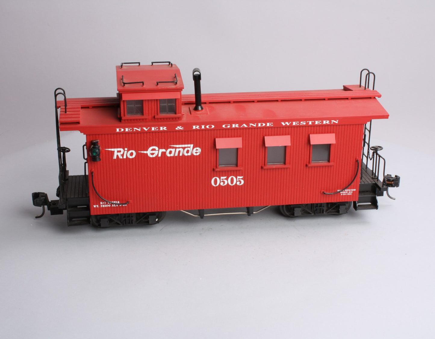USA Trains R12001 G Scale Denver & Rio Grande Western Woodsided Caboose #0505