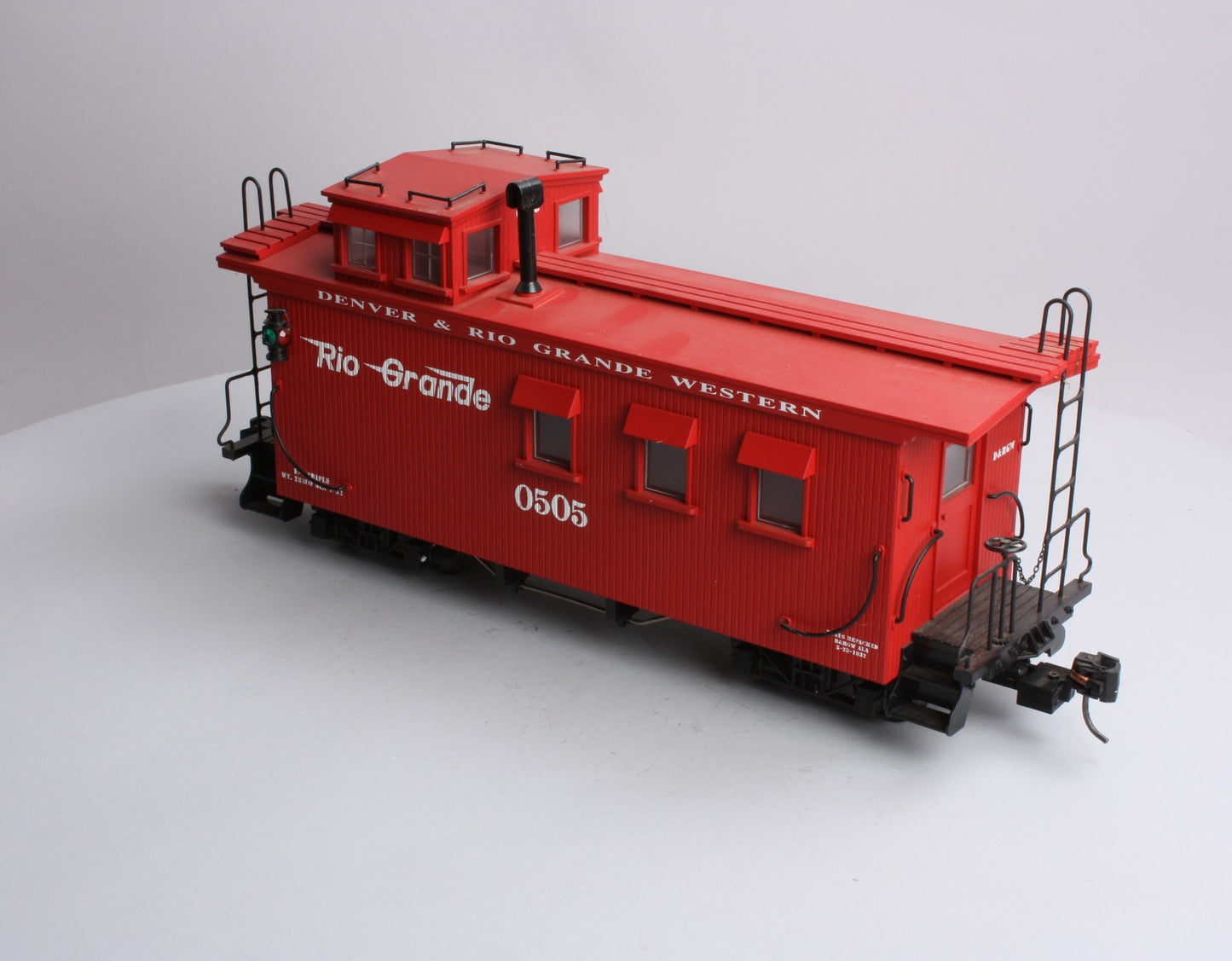 USA Trains R12001 G Scale Denver & Rio Grande Western Woodsided Caboose #0505