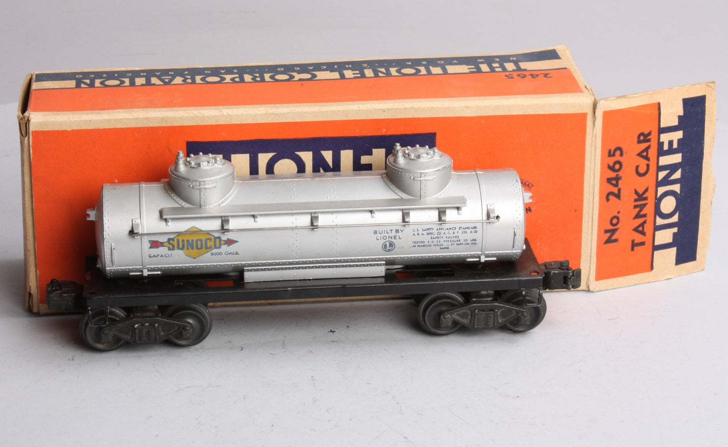 Lionel 2465 Vintage O Sunoco Double Dome Tank Car