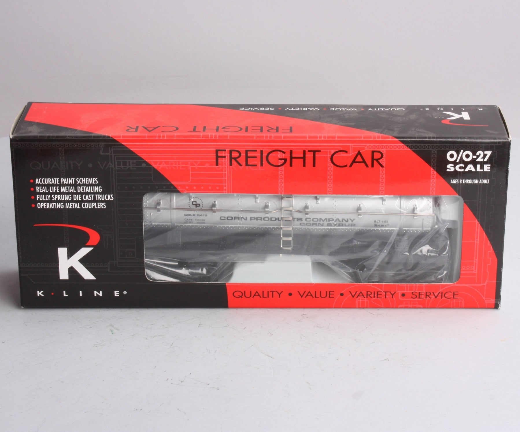K-Line K-5419 O Gauge Corn Products Triple Dome Tank Car #5419