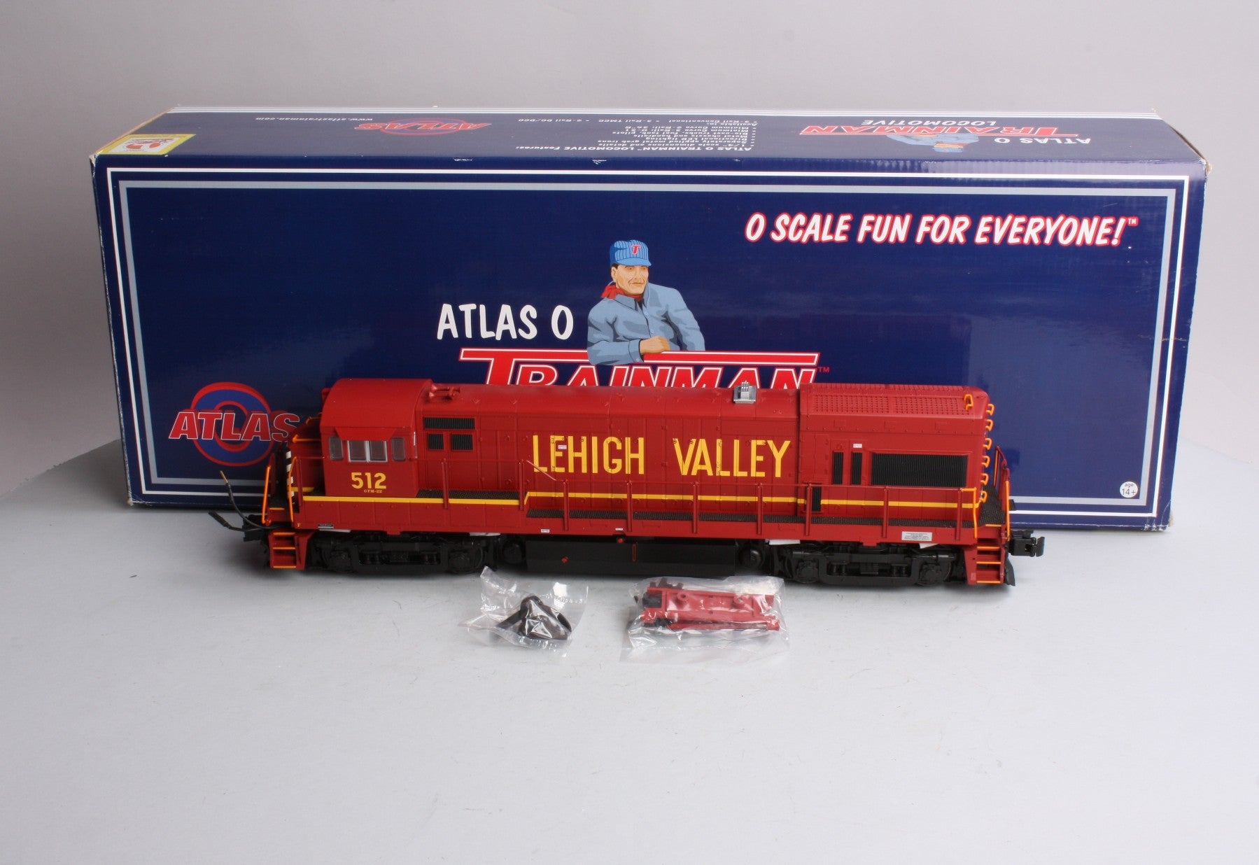 Atlas 20031004 O Lehigh Valley U23B 3-Rail Locomotive with TMCC #512