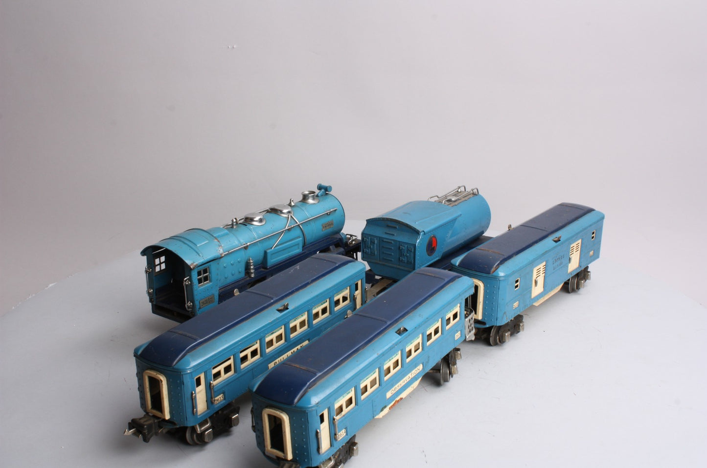 Lionel 194W Vintage O Prewar Blue Comet Set (263E, 2613, 2614, 2615)
