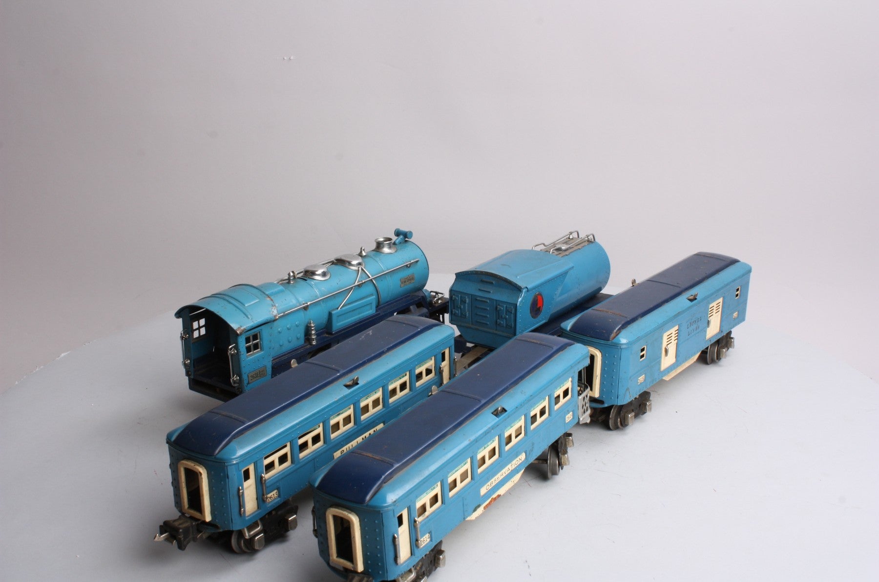 Lionel 194W Vintage O Prewar Blue Comet Set (263E, 2613, 2614, 2615)