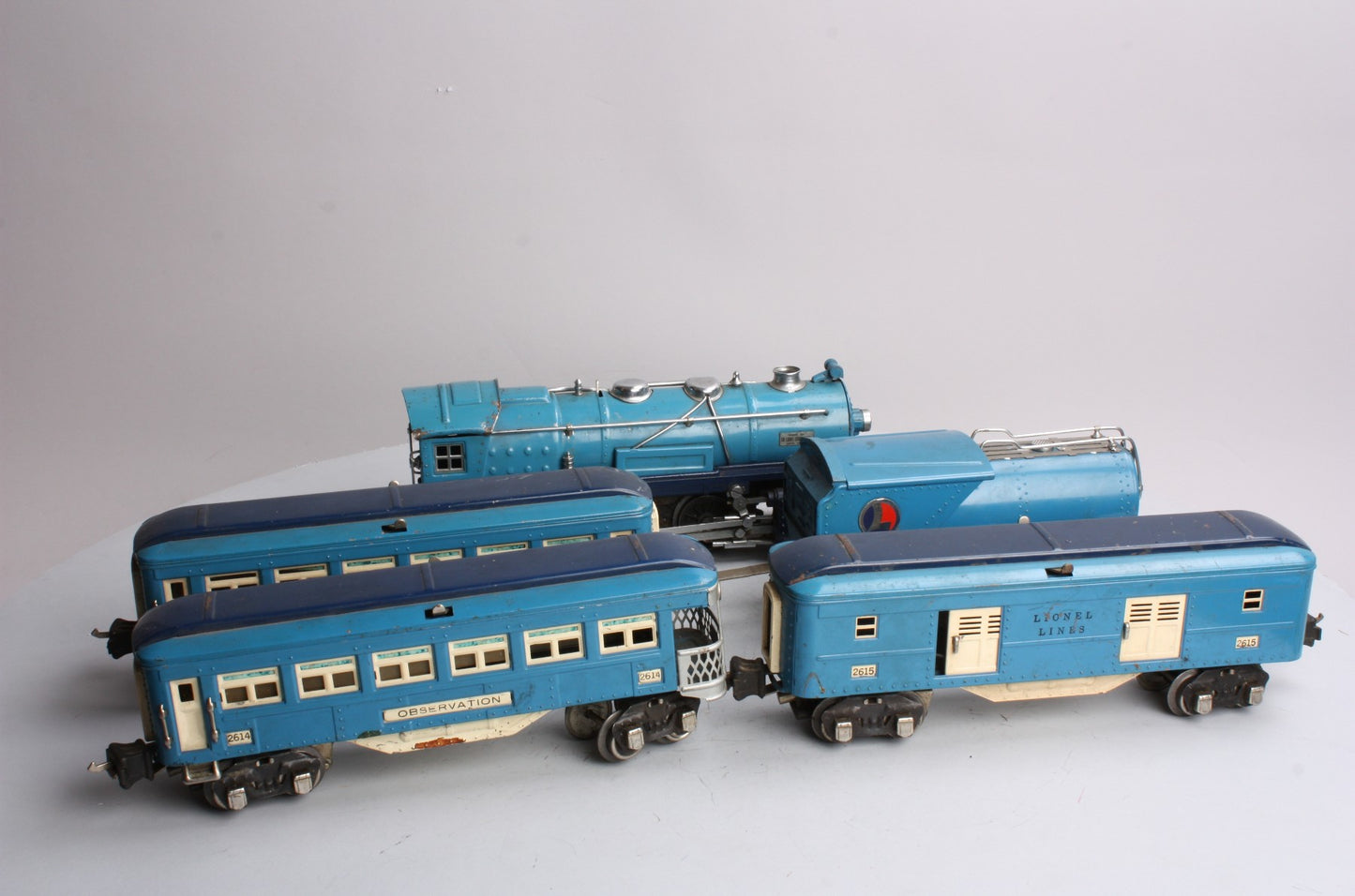 Lionel 194W Vintage O Prewar Blue Comet Set (263E, 2613, 2614, 2615)