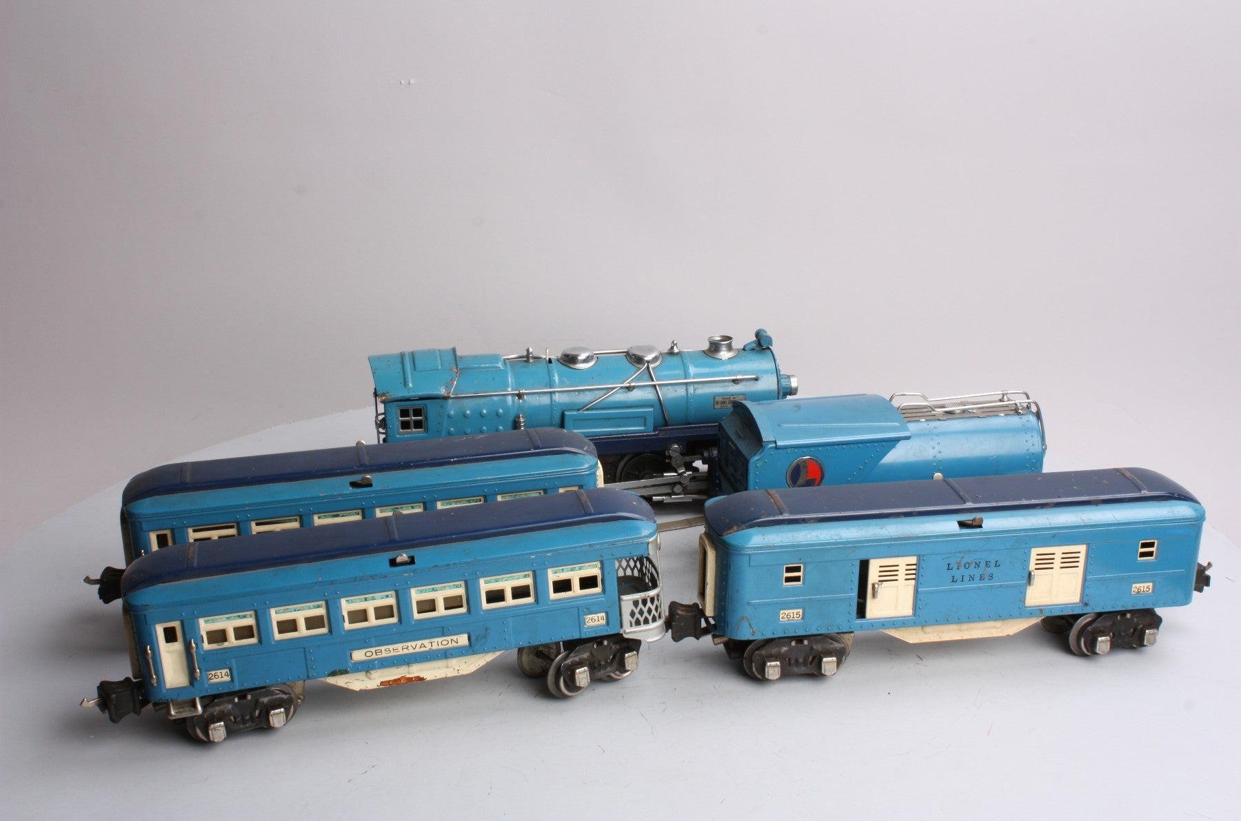Lionel 194W Vintage O Prewar Blue Comet Set (263E, 2613, 2614, 2615)