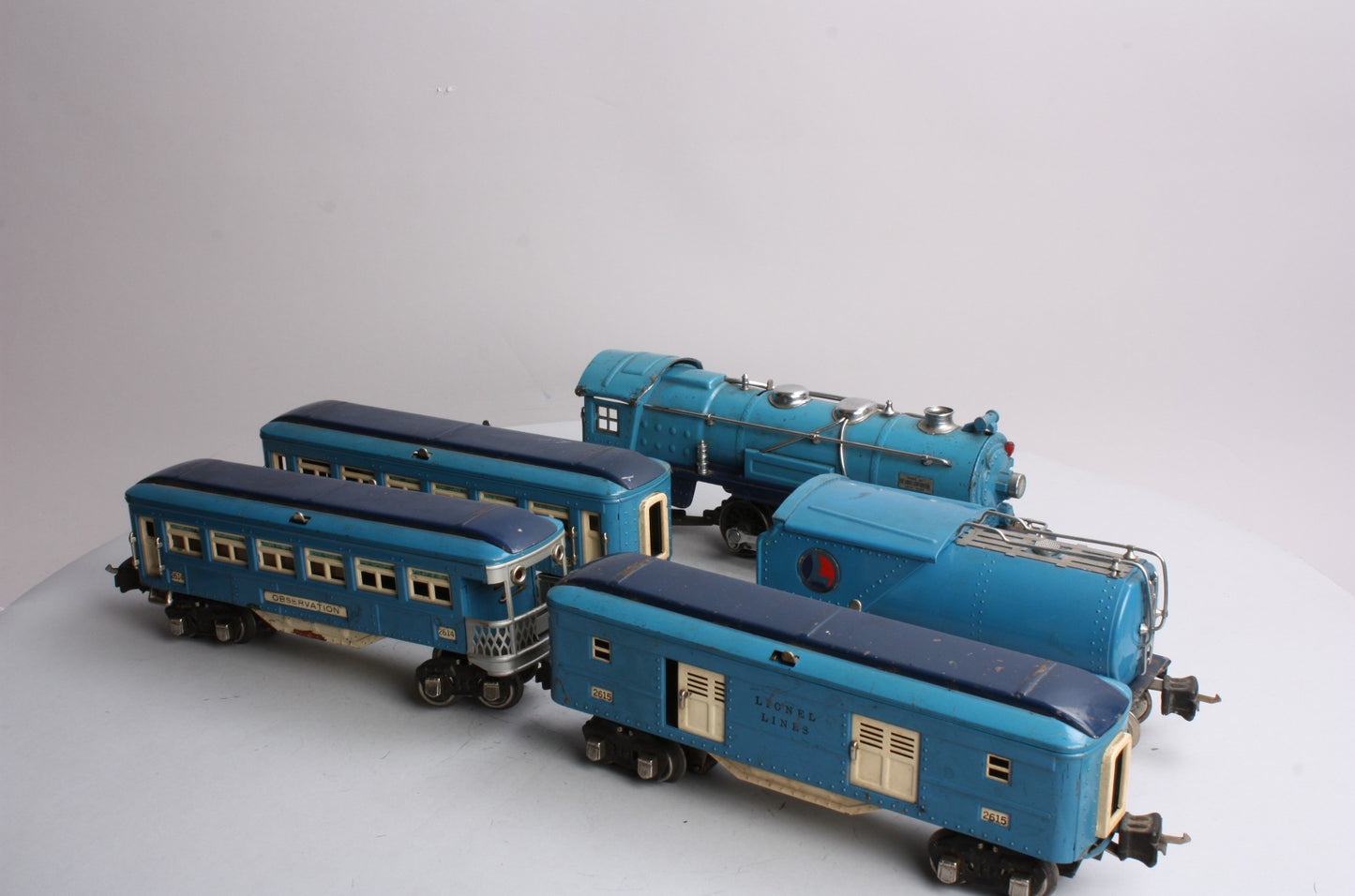 Lionel 194W Vintage O Prewar Blue Comet Set (263E, 2613, 2614, 2615)