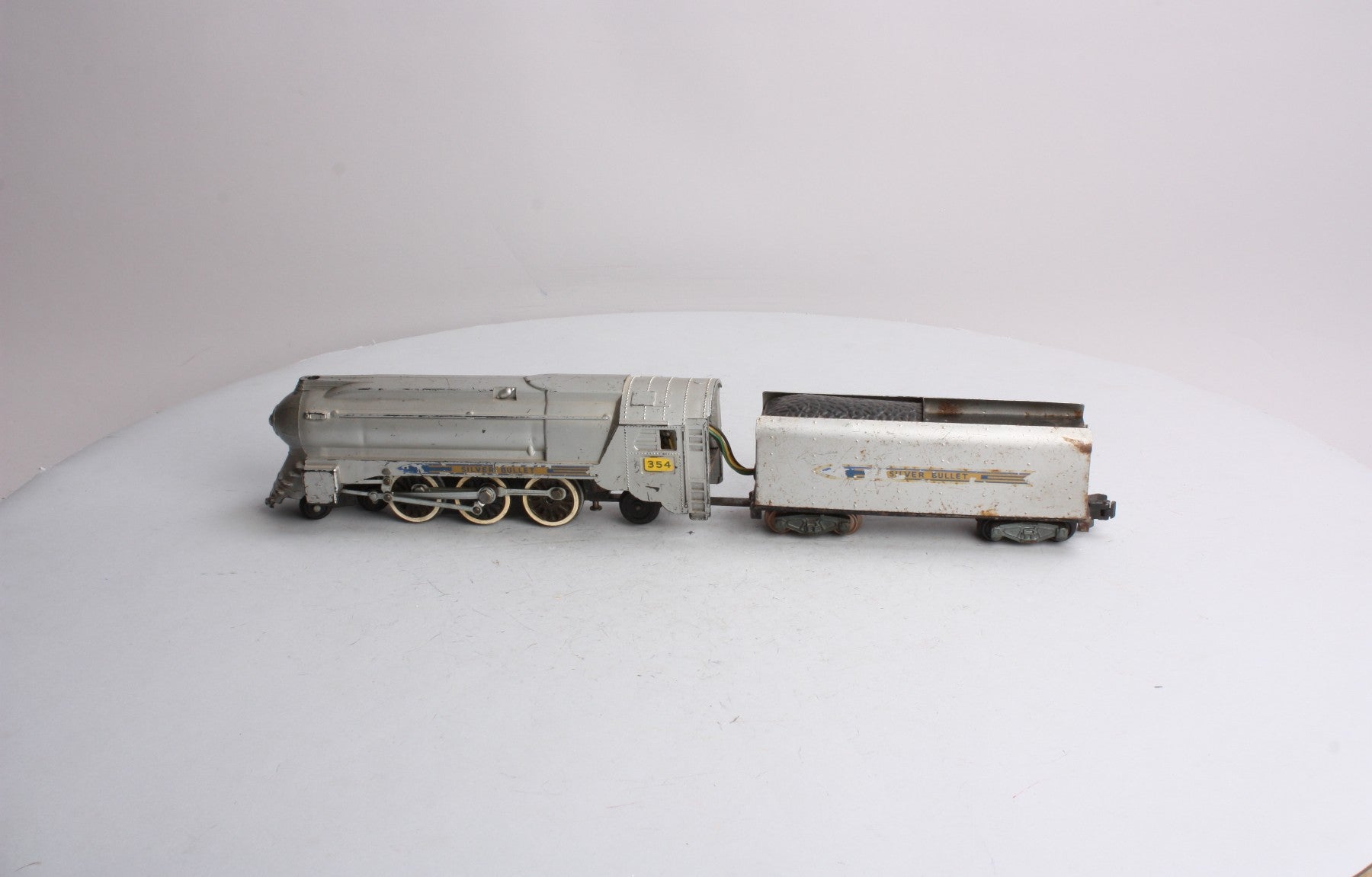 American Flyer 354 4-6-2 S Chrome Torpedo Silver Bullet Locomotive & Tender