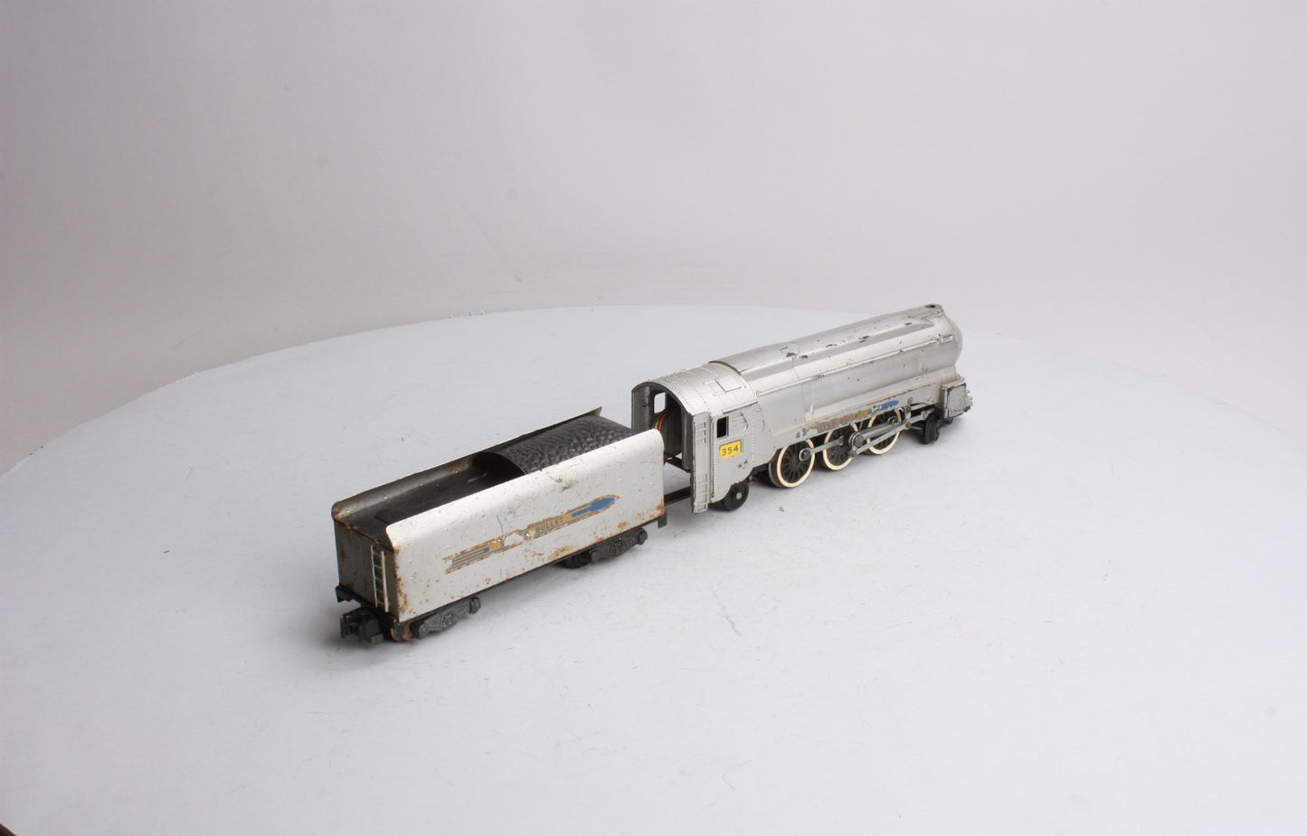 American Flyer 354 4-6-2 S Chrome Torpedo Silver Bullet Locomotive & Tender