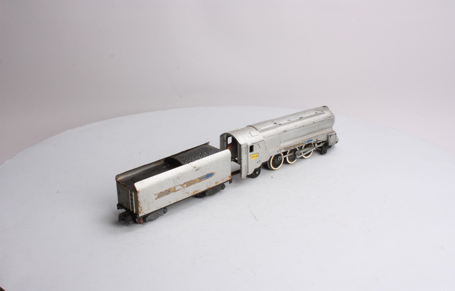 American Flyer 354 4-6-2 S Chrome Torpedo Silver Bullet Locomotive & Tender