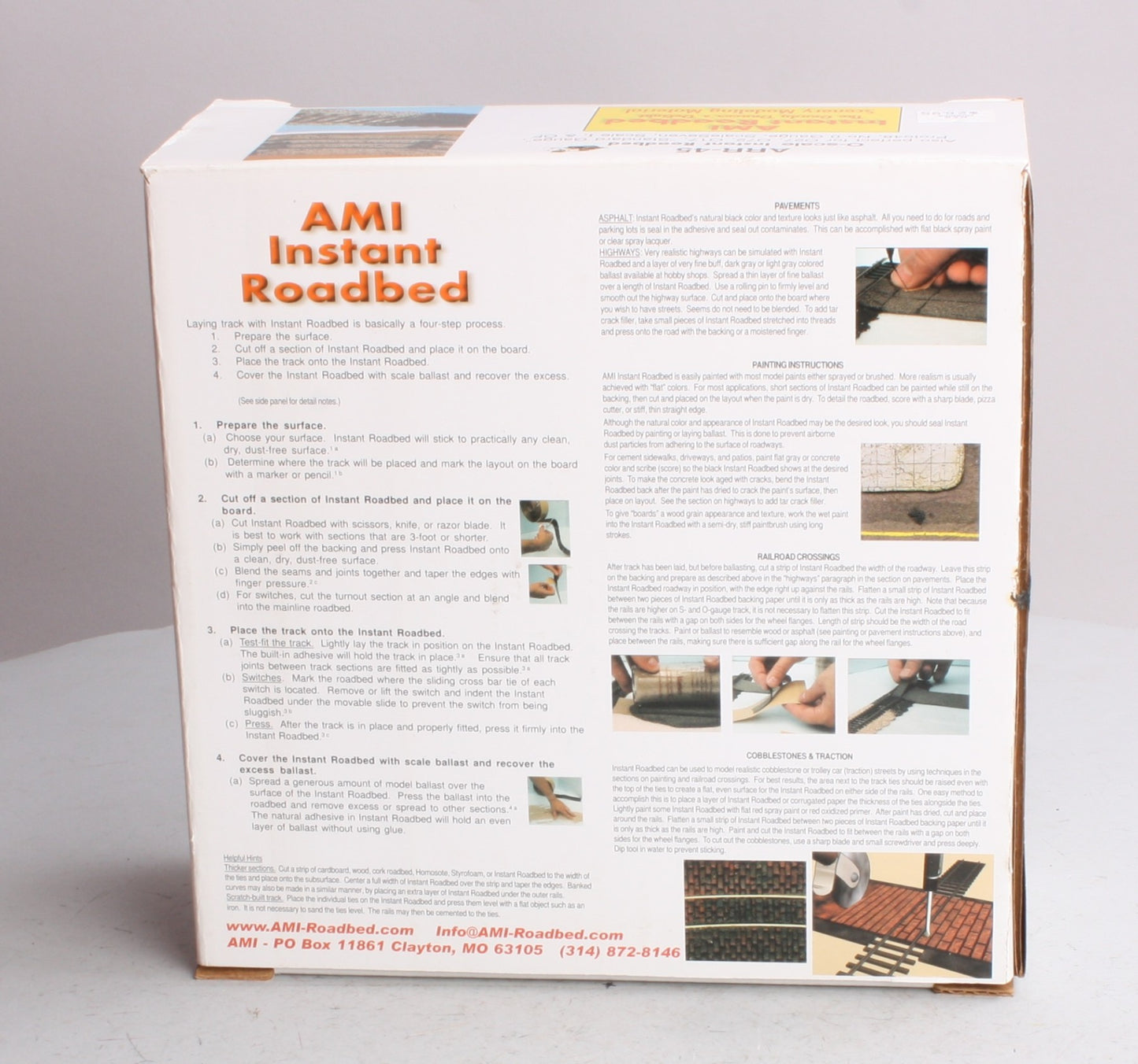 AMI ARR-45 O Scale Instant Roadbed 1/8" x 3" x 30-Foot Roll