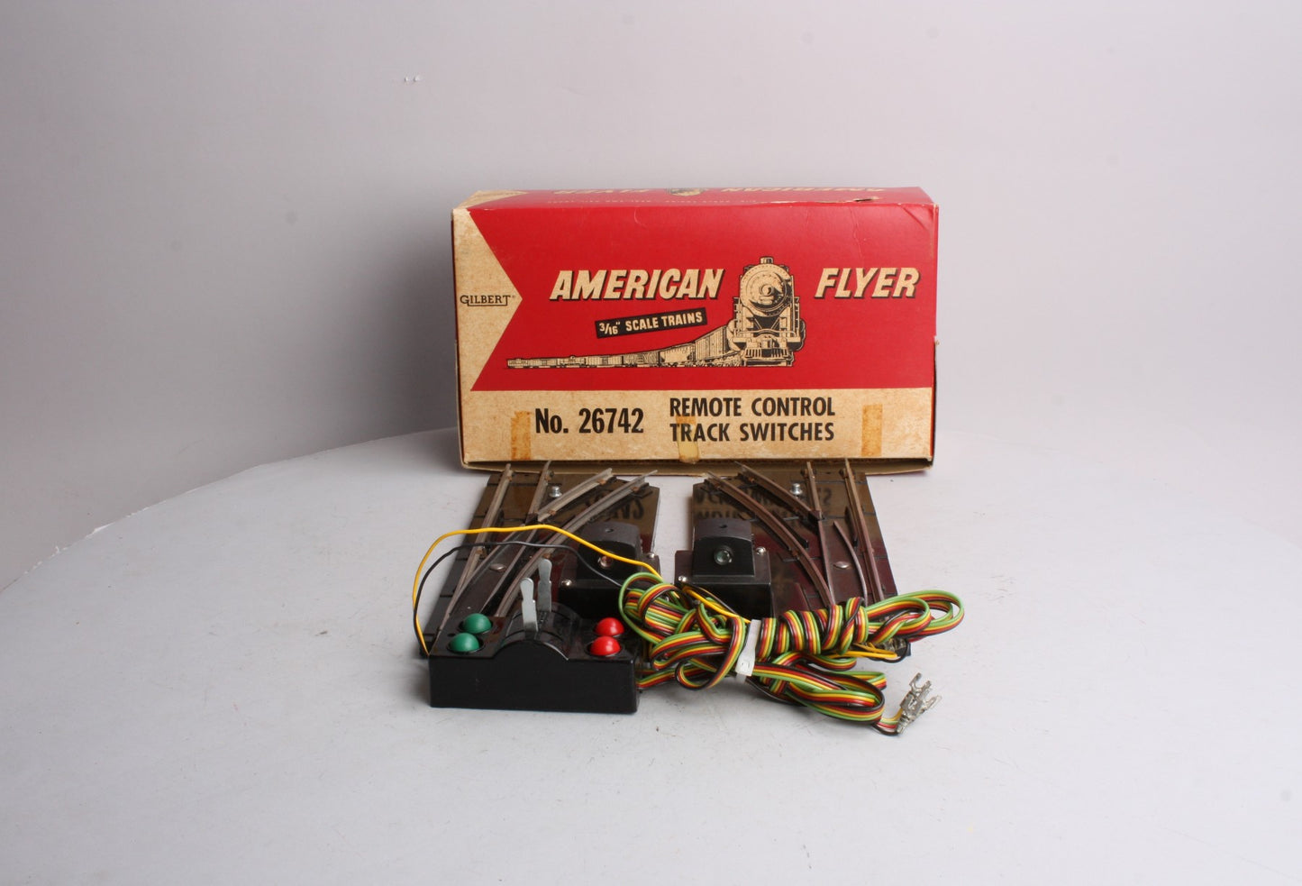 American Flyer 26742 Vintage S LH & RH Remote Switch Turnout Pair